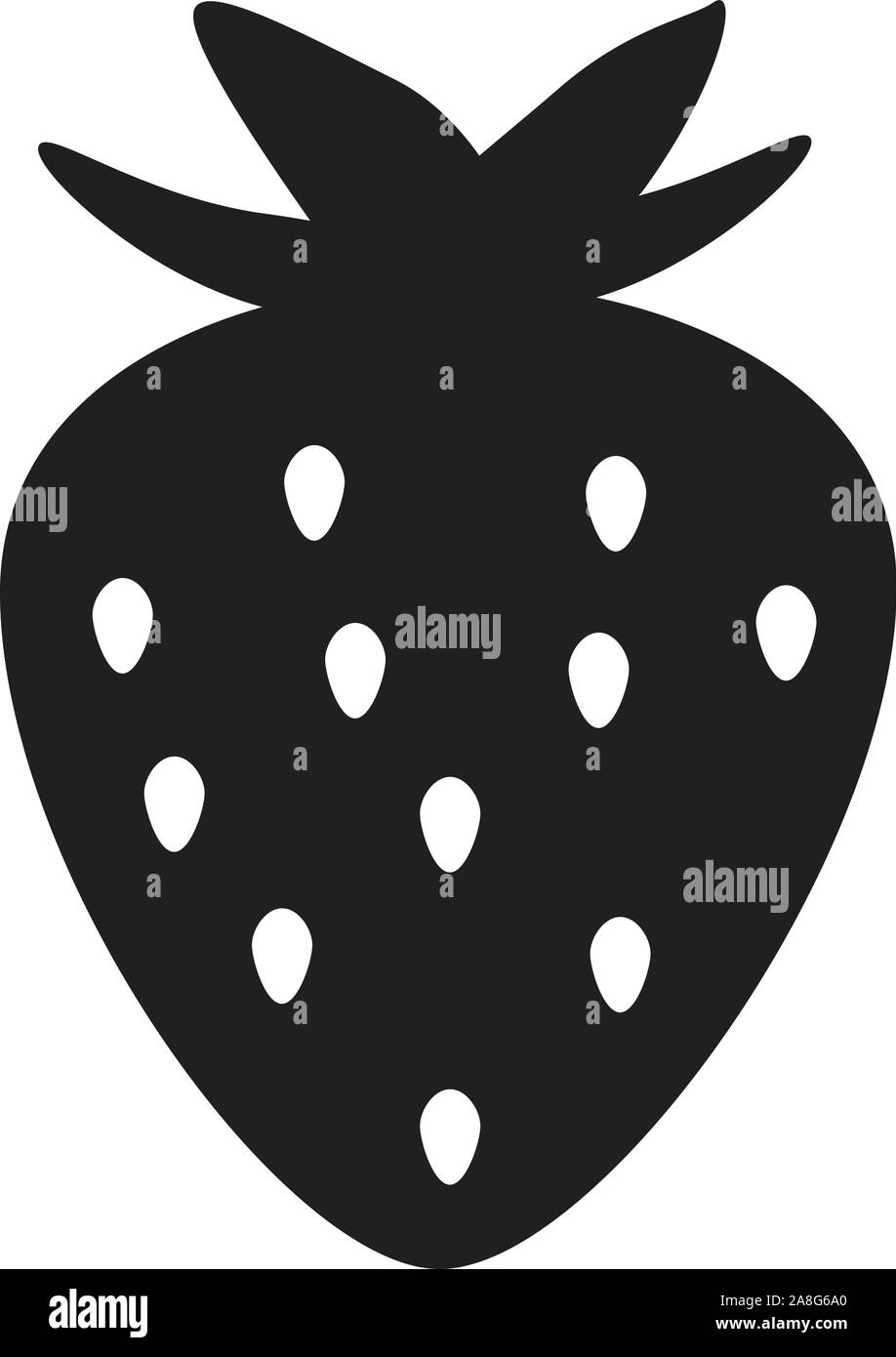 Strawberry icon on white background. flat style. Garden strawberry ...