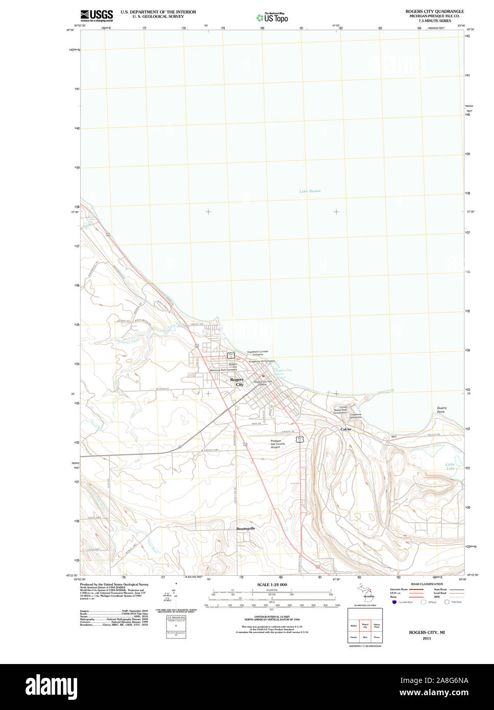 Rogers city michigan map Cut Out Stock Images & Pictures Alamy