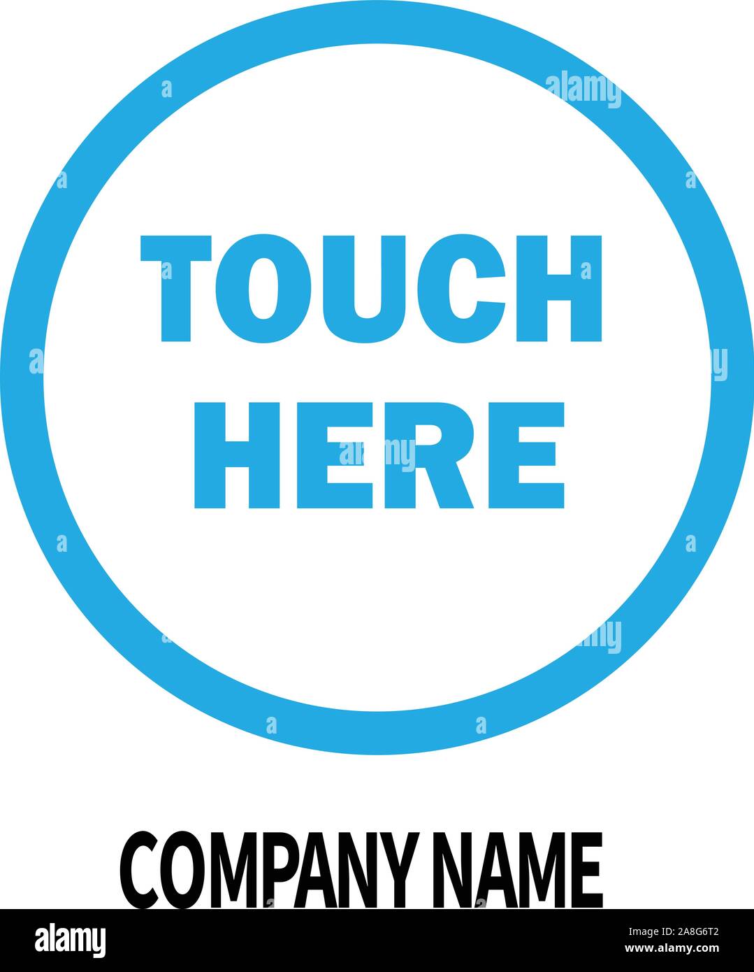 Touch Here Company Logo Design Template Business Corporate Icon