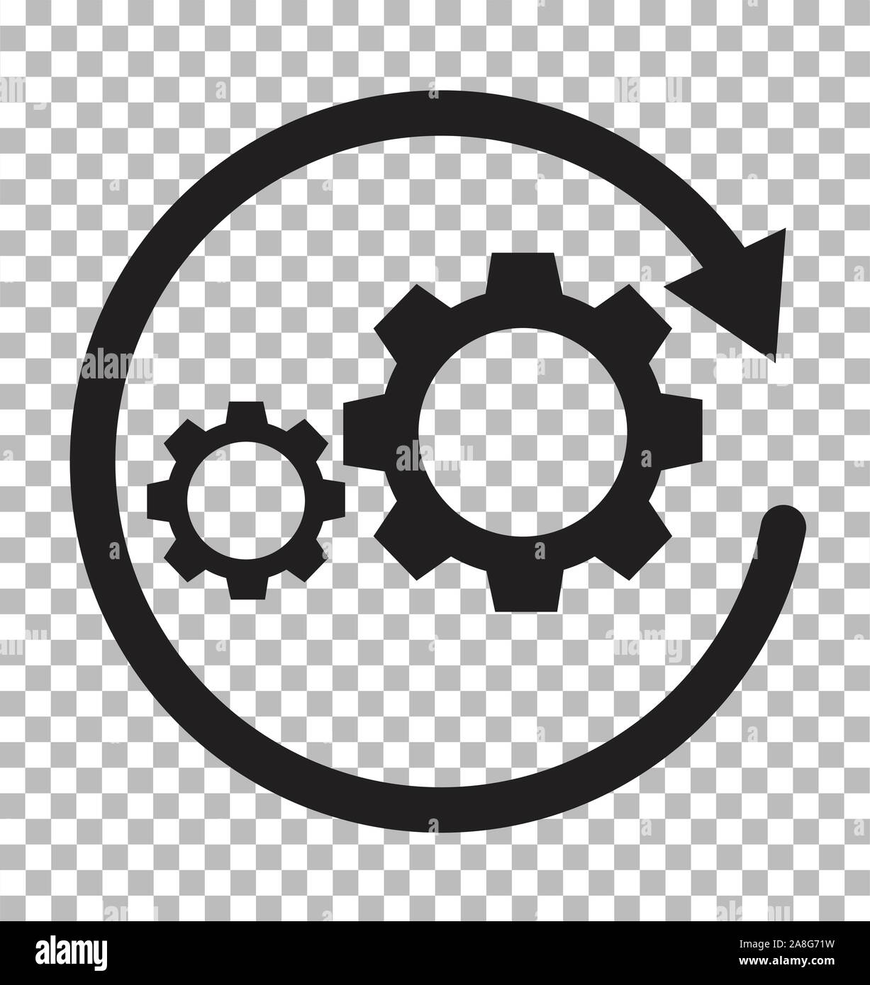 workflow icon on transparent. workflow process sign. flat style ...