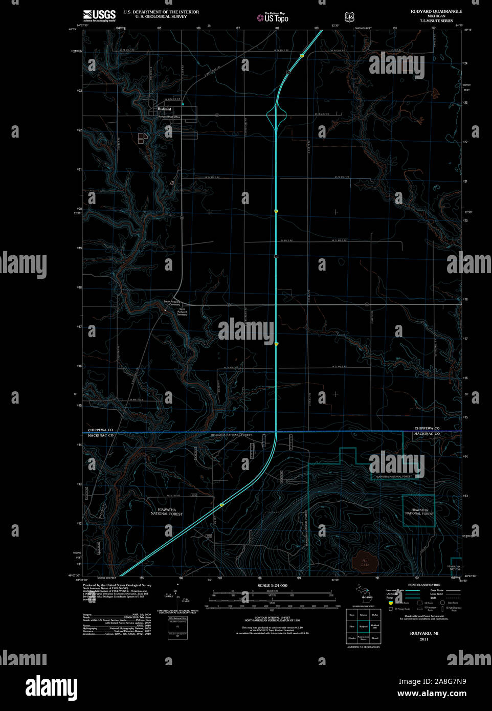 Rudyard michigan map hires stock photography and images Alamy