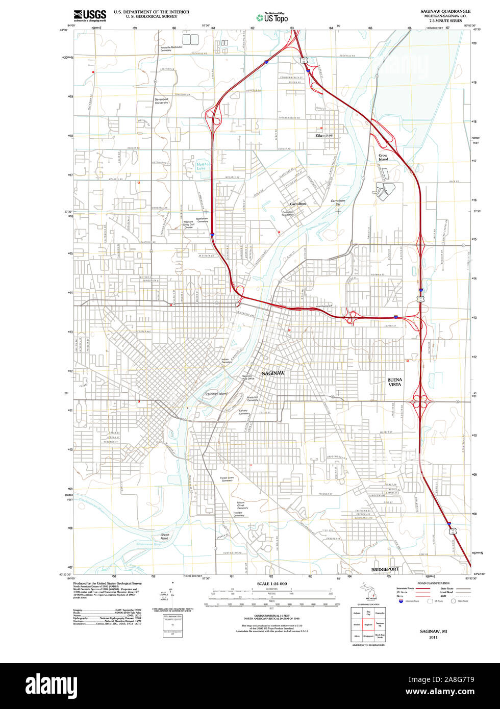 Map of saginaw hires stock photography and images Alamy
