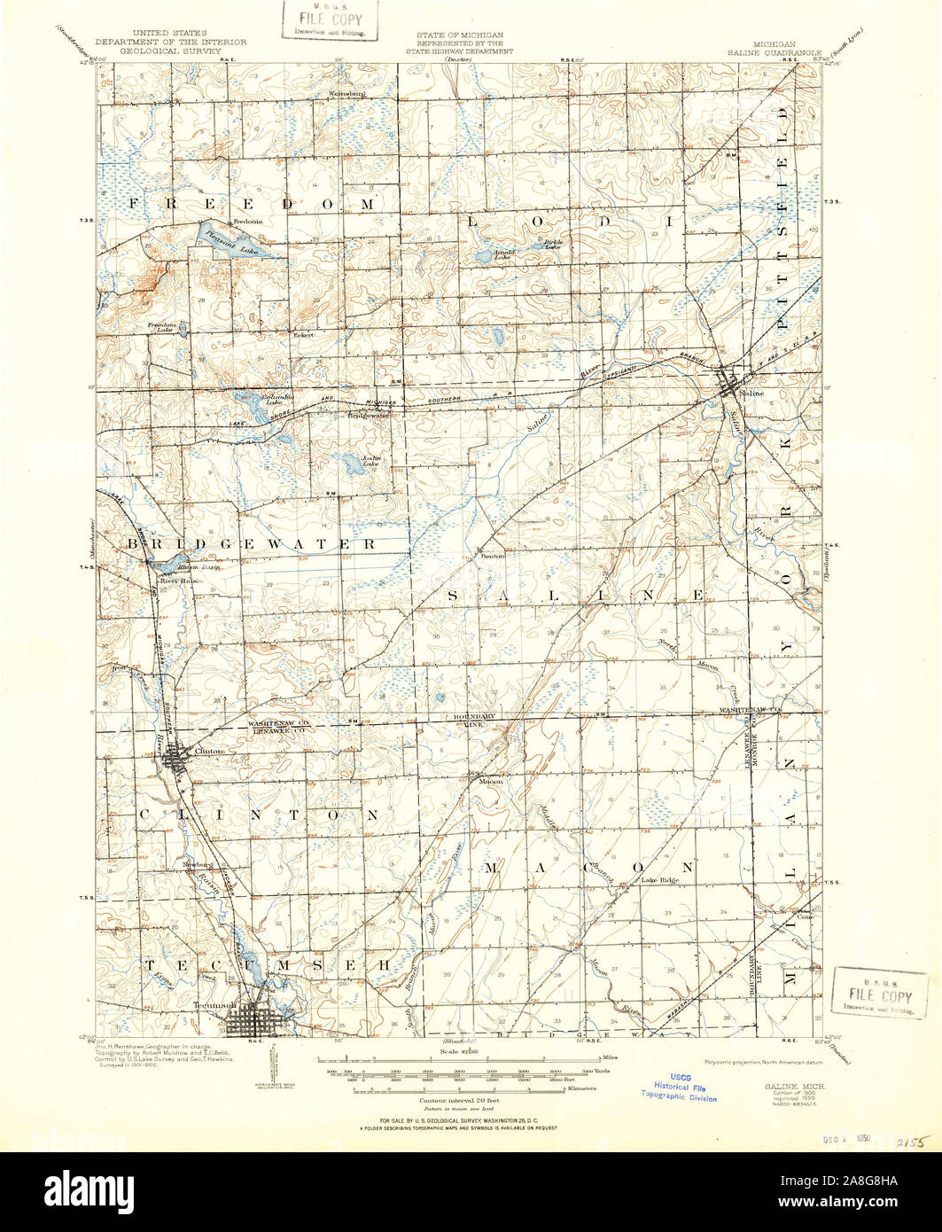 Map of saline michigan hires stock photography and images Alamy