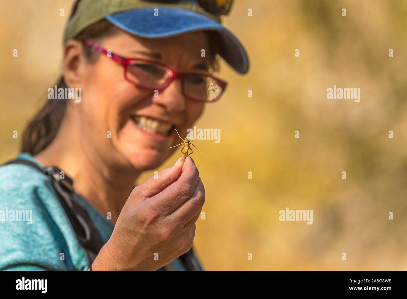Caucasian mother and daughter fly fishing Stock Photo - Alamy