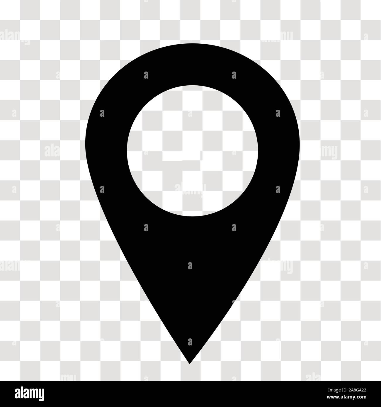 location pin icon on transparent. map marker sign. flat style. map point  symbol. map pointer symbol. map pin sign Stock Vector Image & Art - Alamy