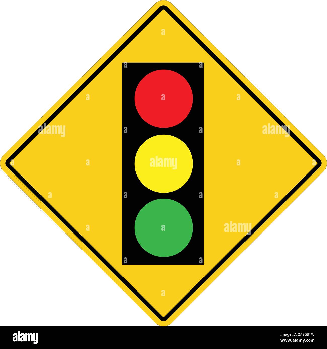 traffic light on white background. flat style. traffic sign for your