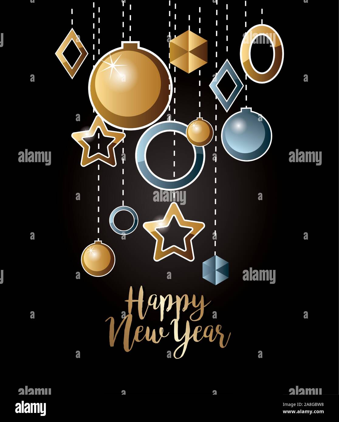 Happy new year vector design Stock Vector Image & Art - Alamy