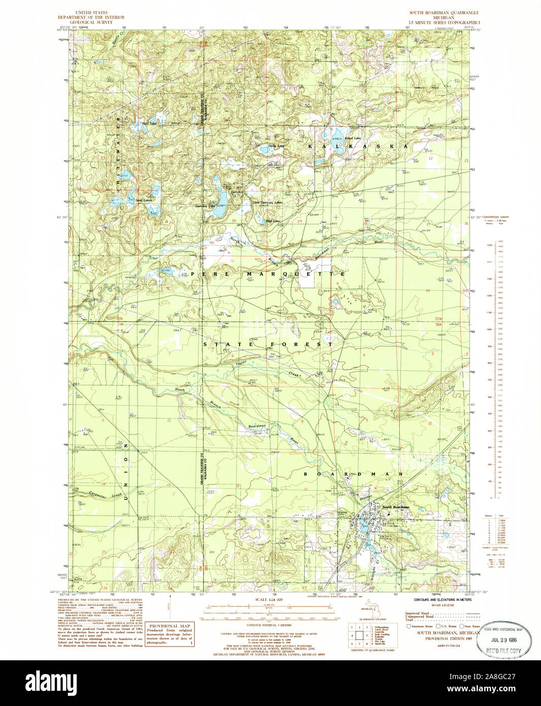 Map of boardman hi-res stock photography and images - Alamy