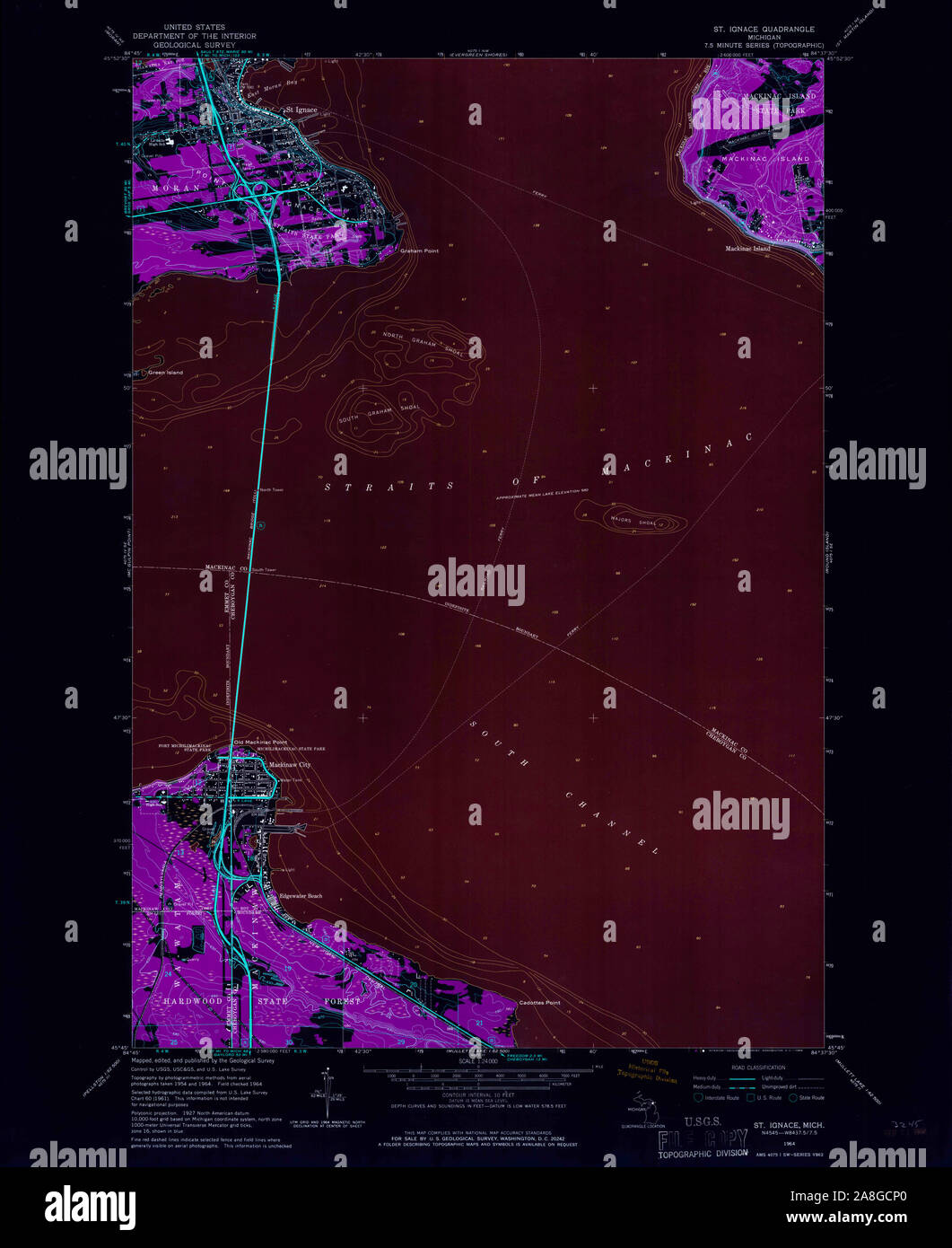 St ignace michigan map hires stock photography and images Alamy