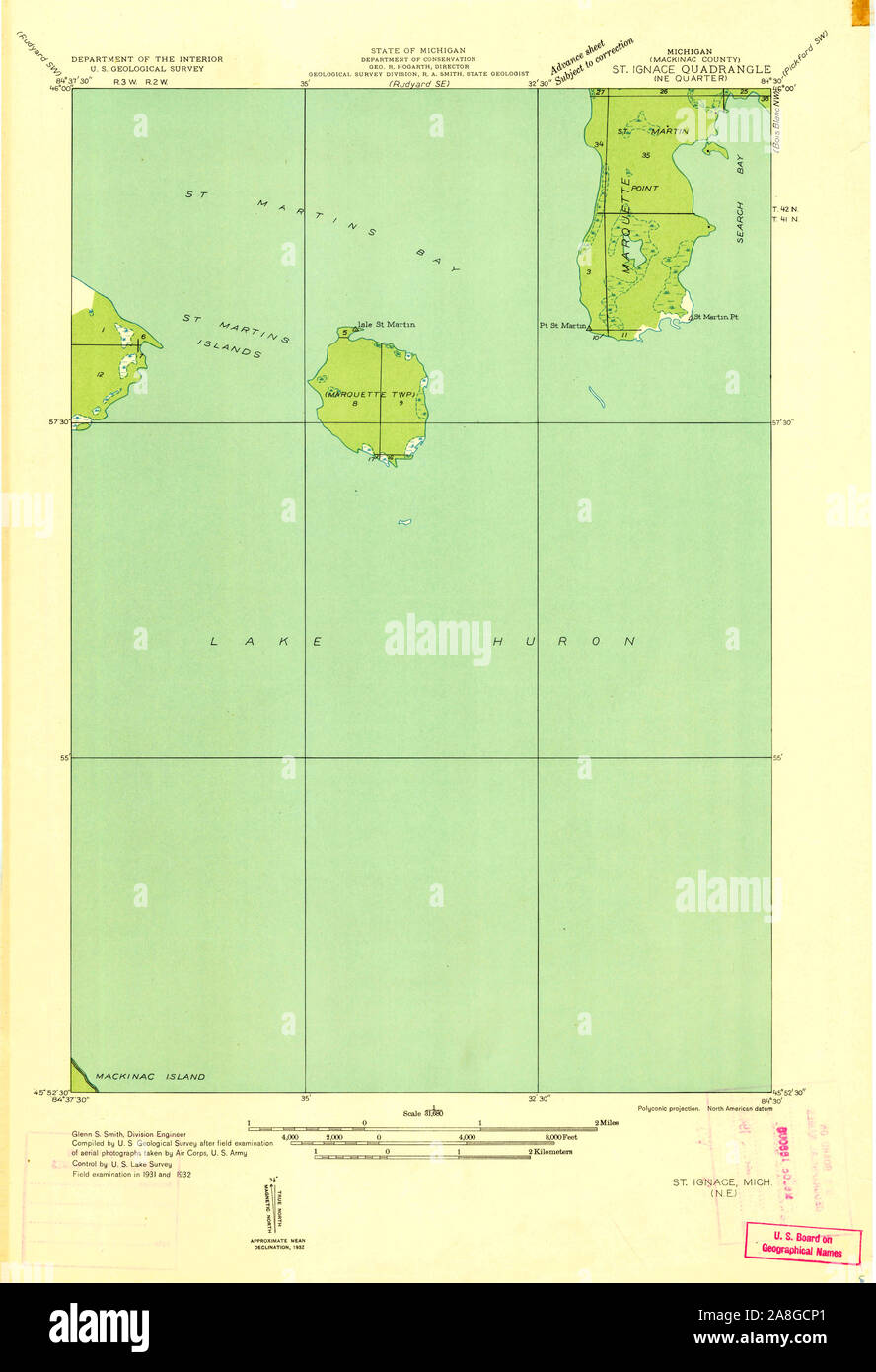 St ignace michigan map hires stock photography and images Alamy