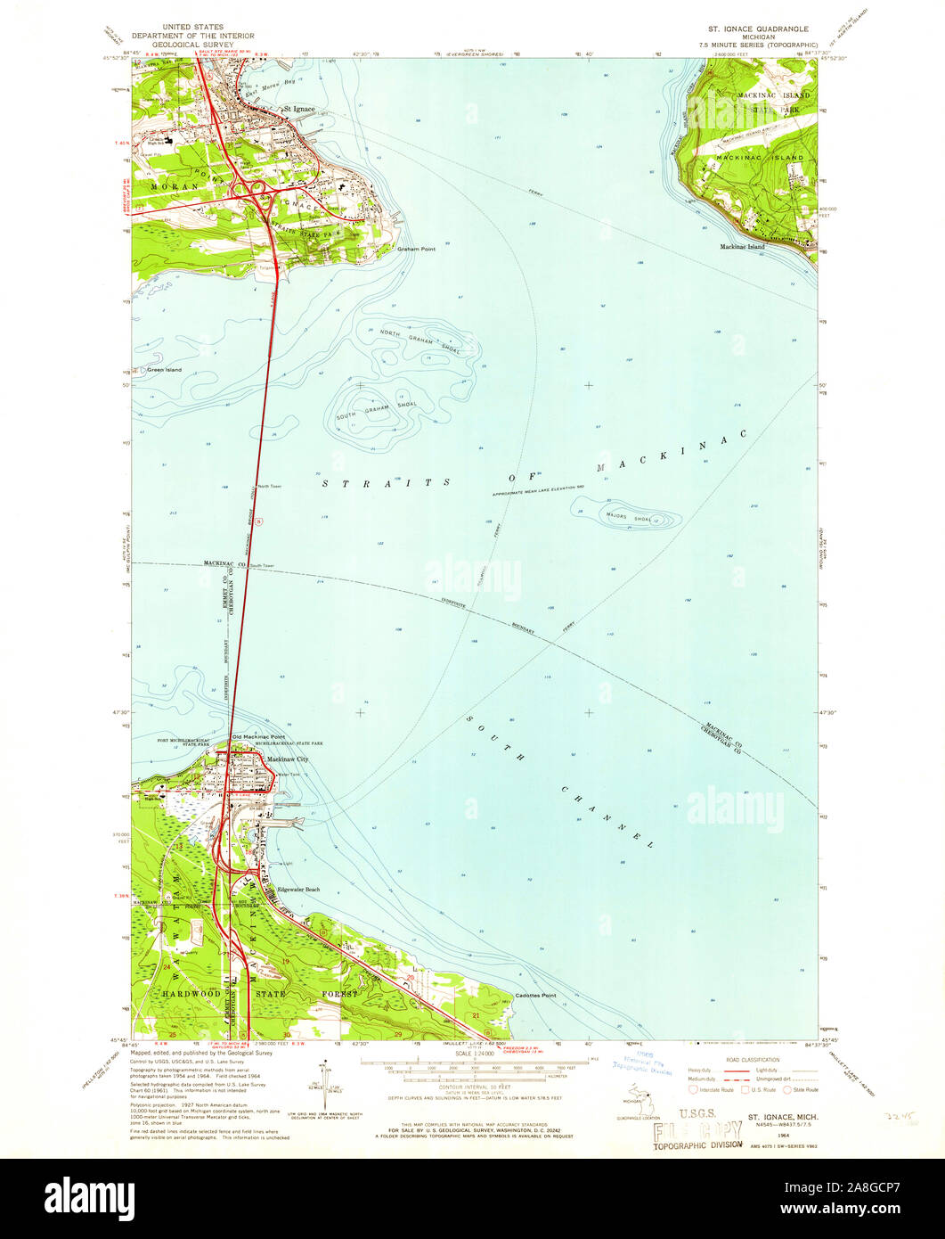 St ignace michigan map hires stock photography and images Alamy