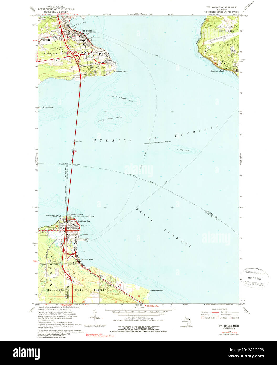 St ignace michigan map hires stock photography and images Alamy