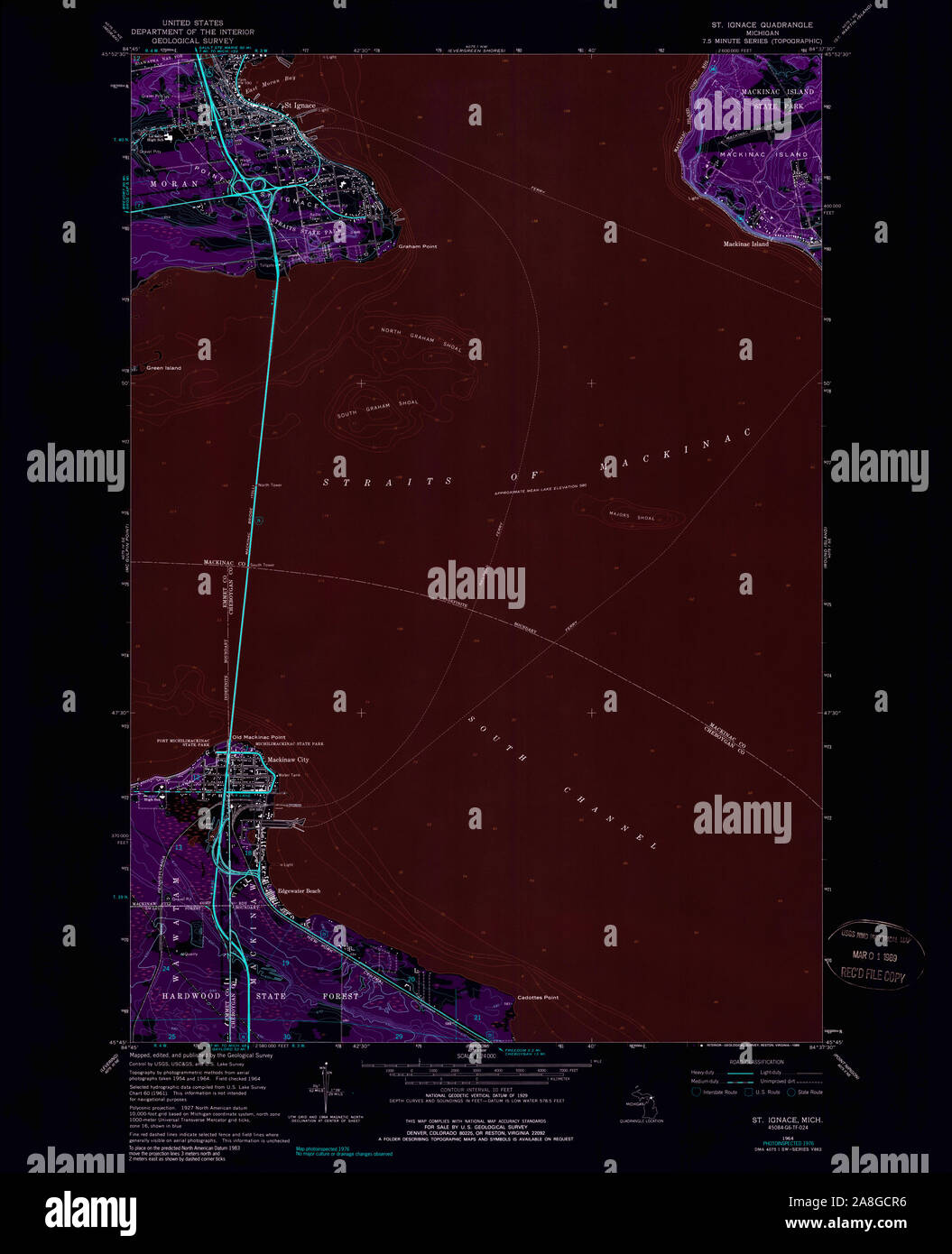St ignace michigan map hires stock photography and images Alamy