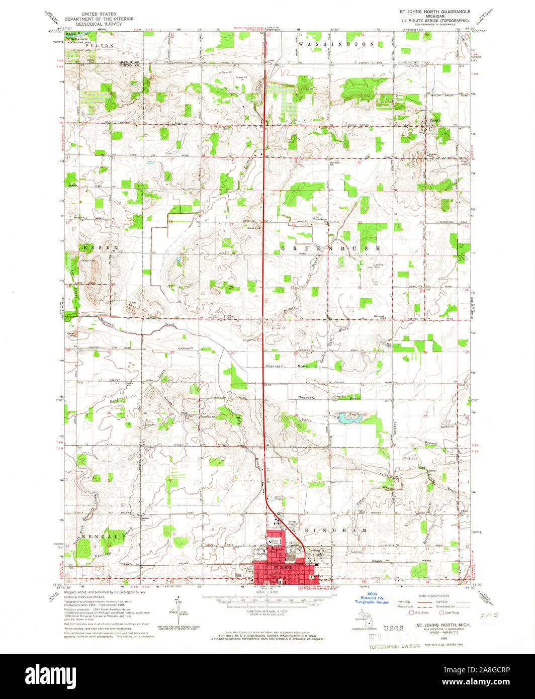 St johns michigan map Cut Out Stock Images & Pictures Alamy