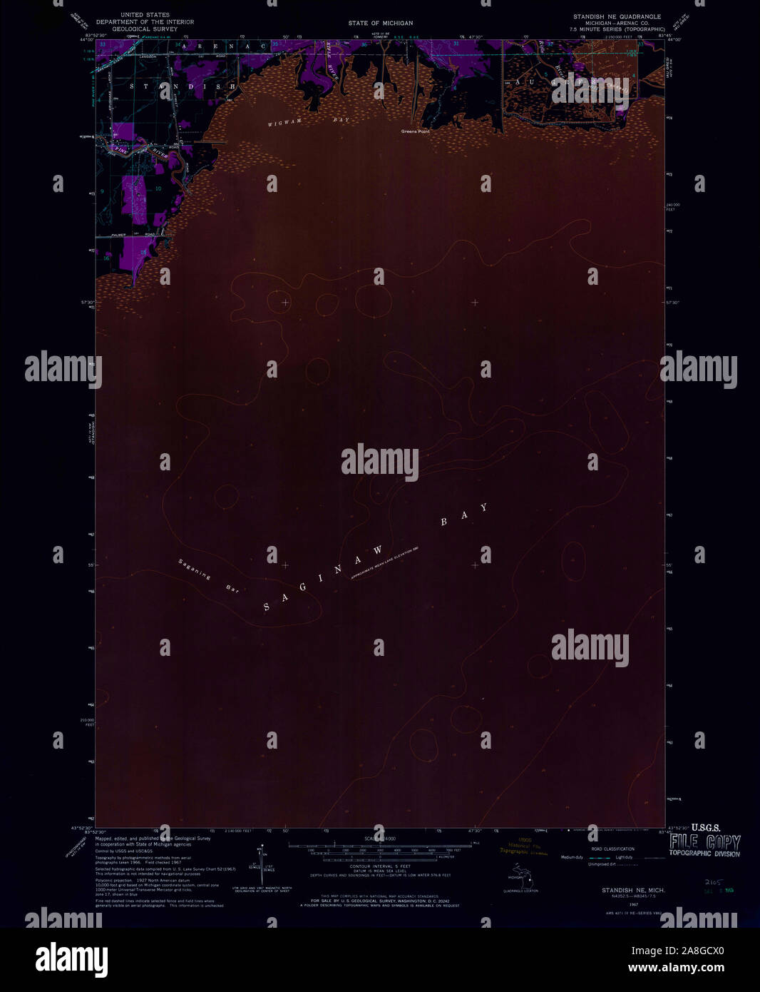 Map of standish michigan hires stock photography and images Alamy