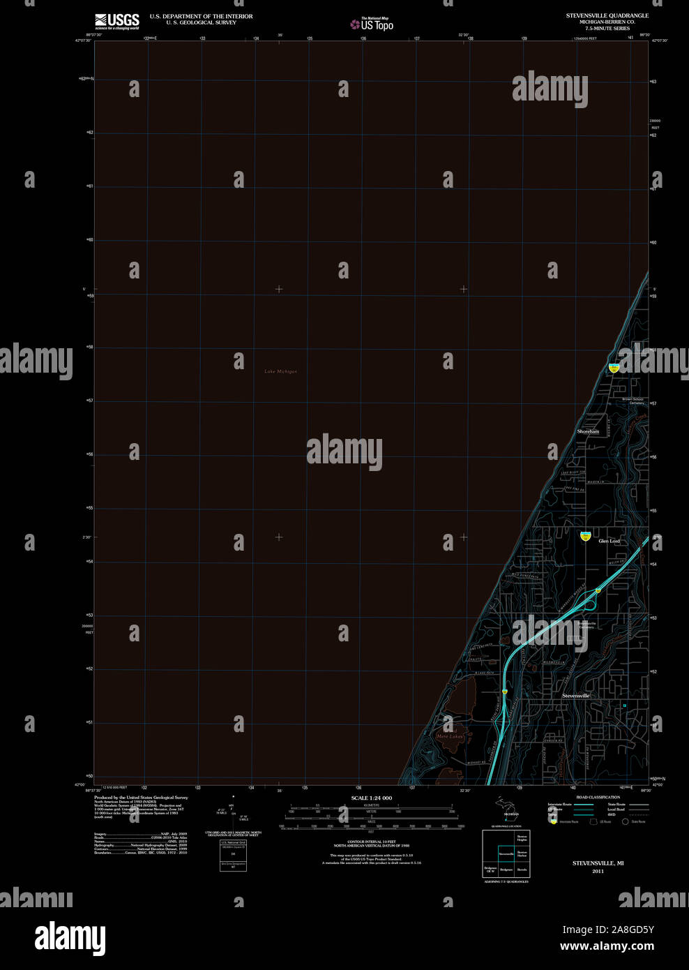 Map of stevensville hires stock photography and images Alamy