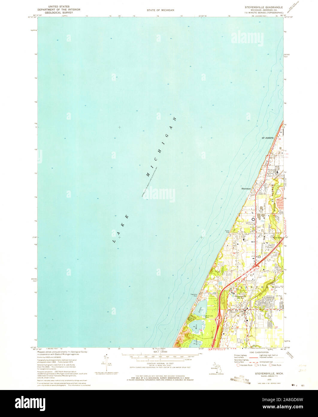 Stevensville map hires stock photography and images Alamy
