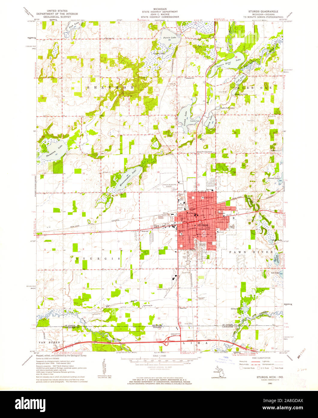 Map of sturgis michigan hires stock photography and images Alamy