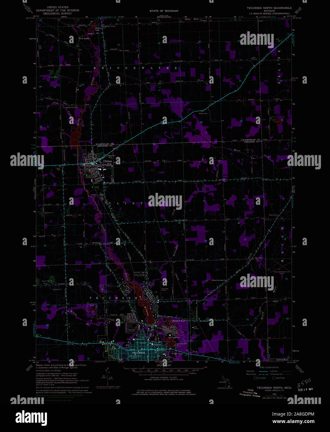 Map of tecumseh hires stock photography and images Alamy