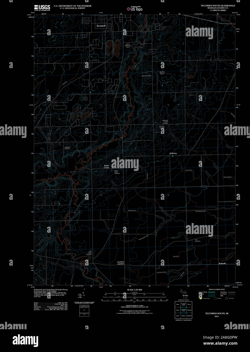 Map of tecumseh hires stock photography and images Alamy