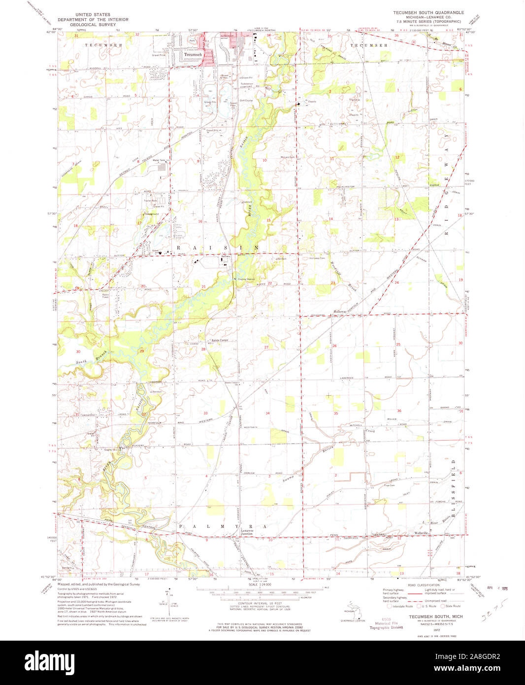 Tecumseh michigan map Cut Out Stock Images & Pictures Alamy