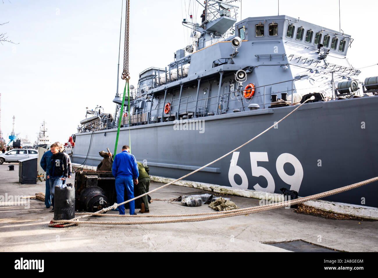 Kaliningrad warship Stock Photo