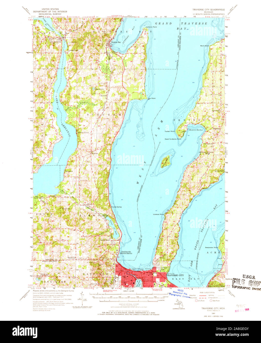 Traverse city map hires stock photography and images Alamy
