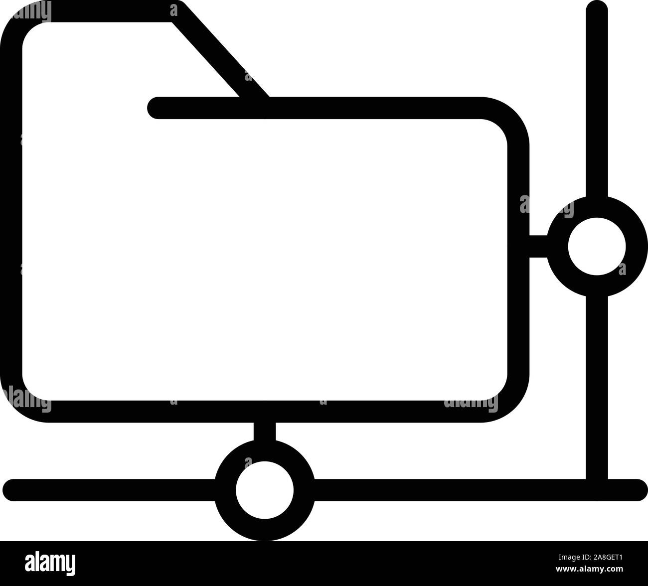 Network folder access icon, outline style Stock Vector Image & Art - Alamy