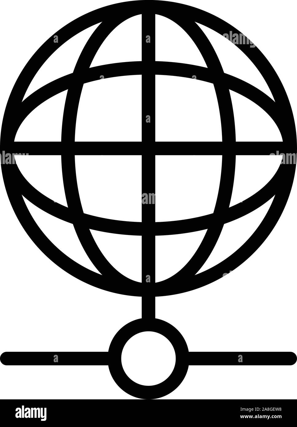 Globe online icon, outline style Stock Vector Image & Art - Alamy