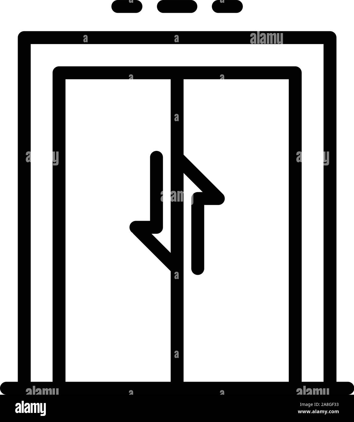 Elevator doors arrow up down icon, outline style Stock Vector Image ...