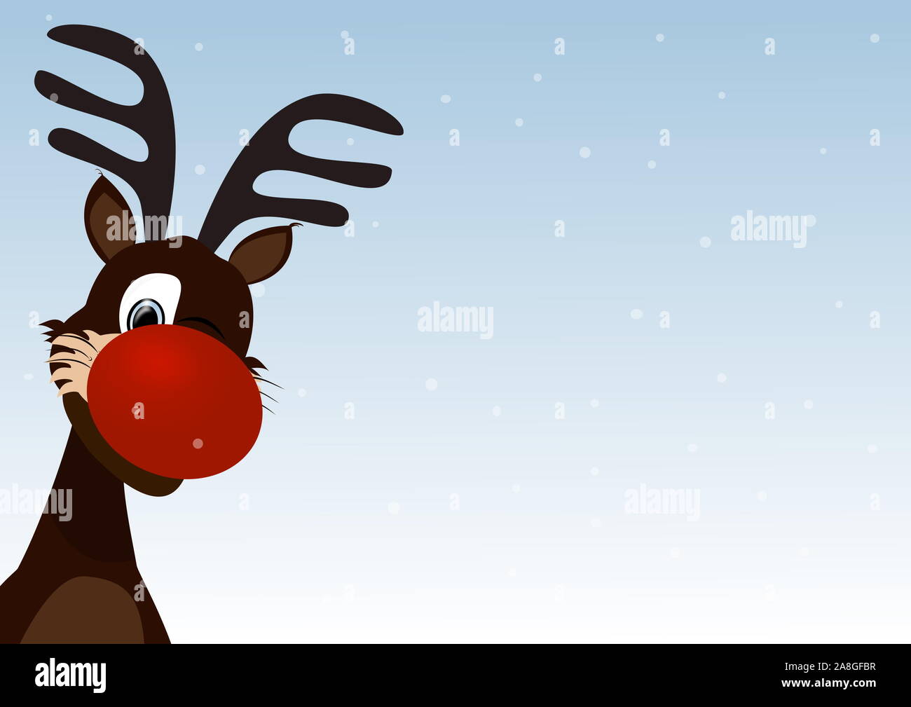 Red nose Reindeer Stock Photo - Alamy