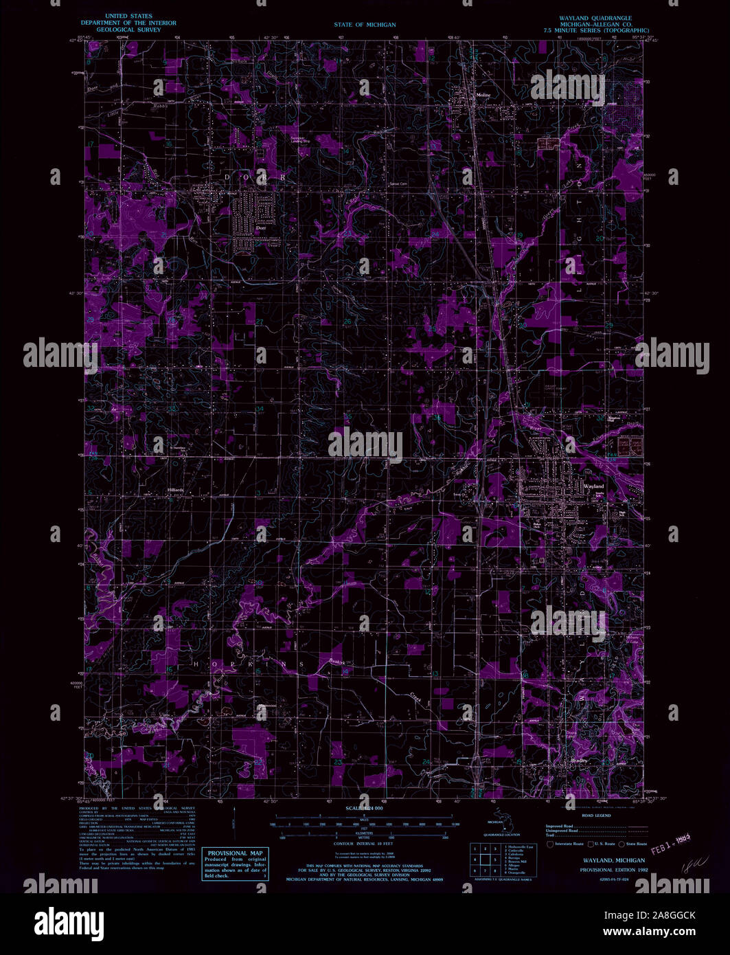 Wayland michigan map hires stock photography and images Alamy