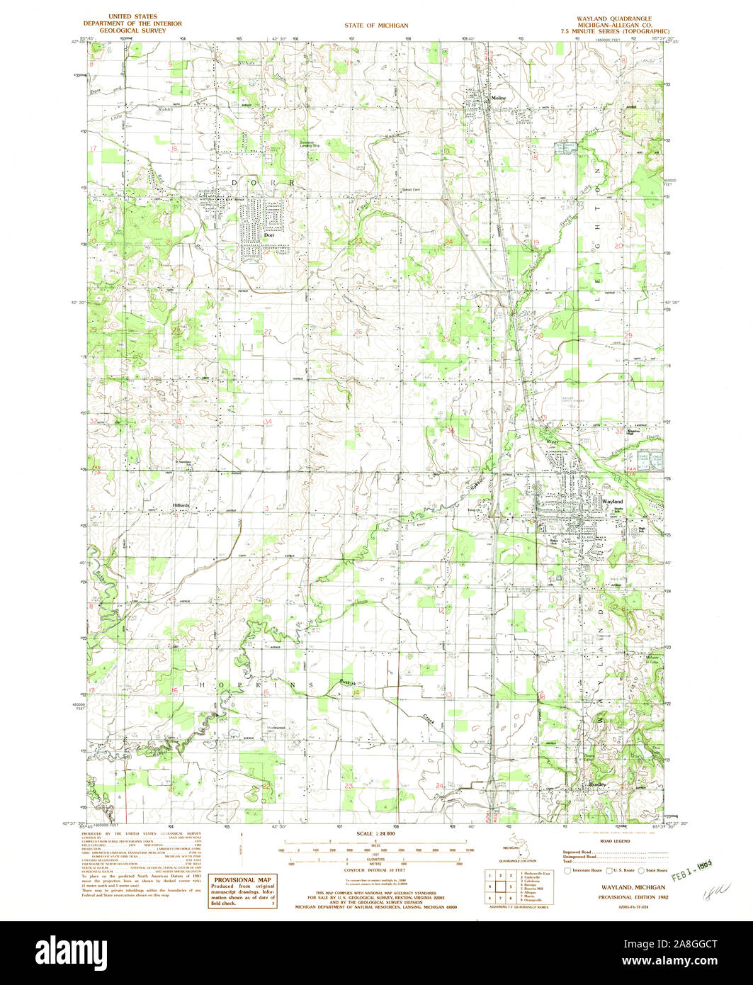 Wayland michigan map Cut Out Stock Images & Pictures Alamy