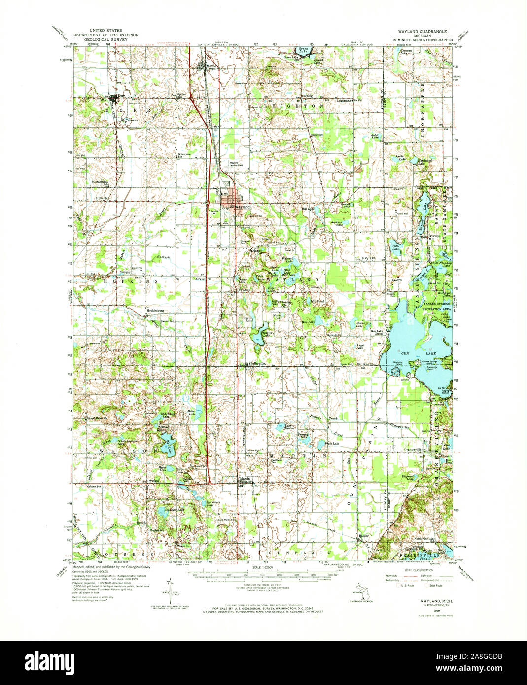 Wayland michigan map Cut Out Stock Images & Pictures Alamy