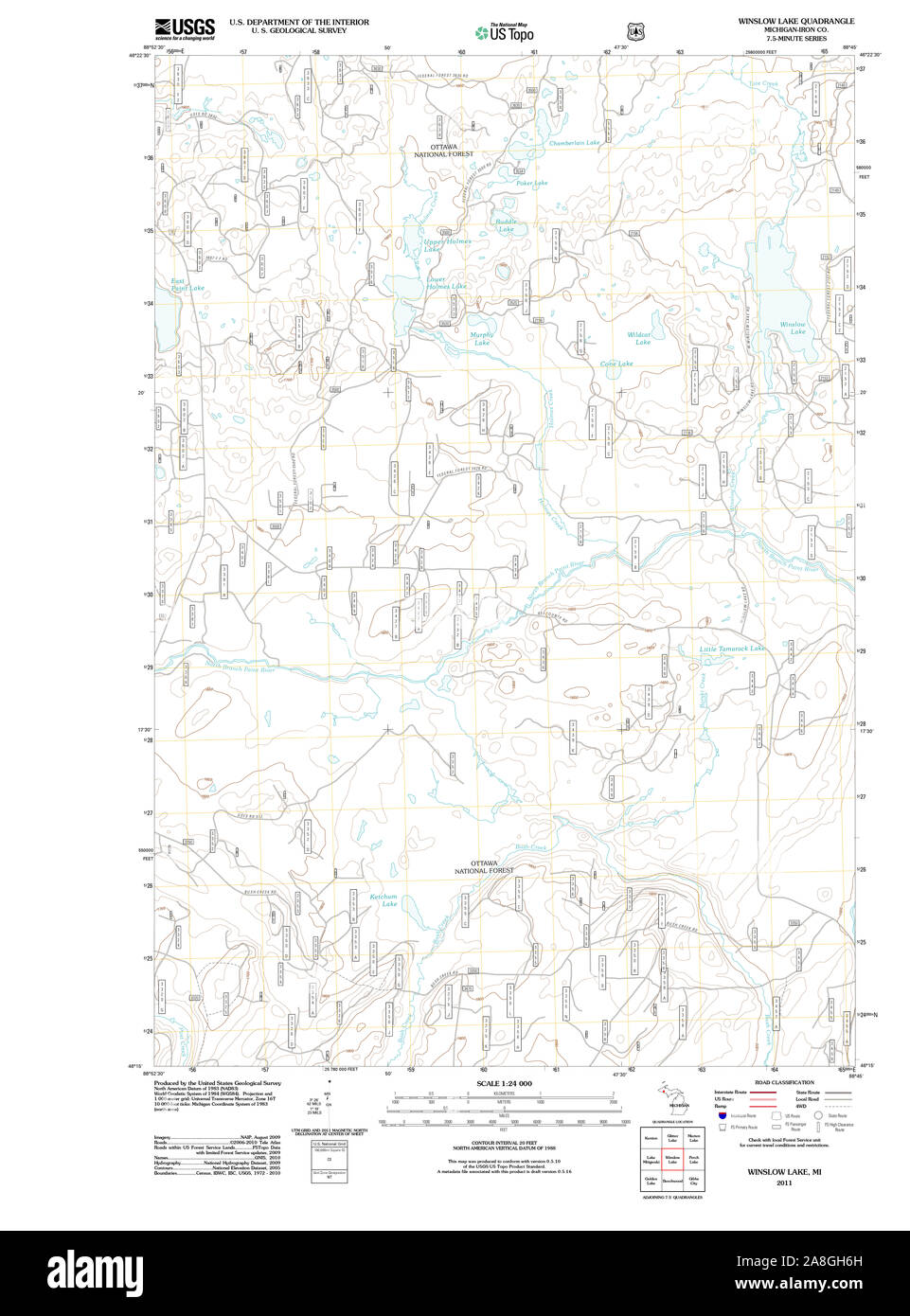 Map of winslow hires stock photography and images Alamy