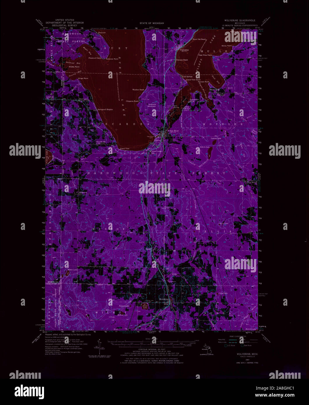 Wolverine michigan map hires stock photography and images Alamy