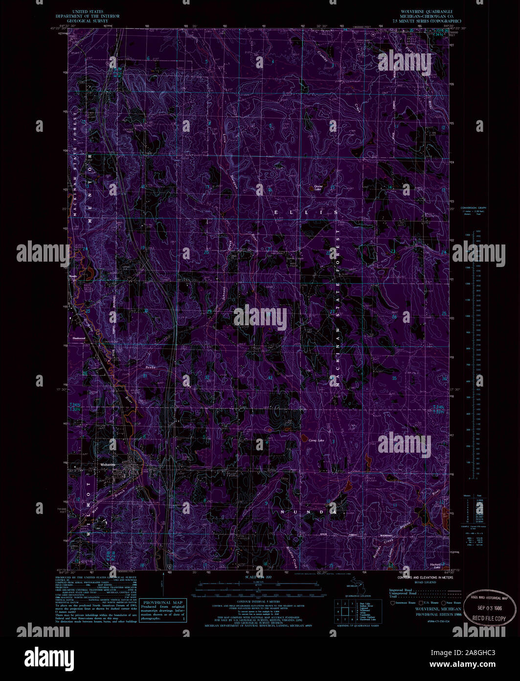 Wolverine michigan map hires stock photography and images Alamy