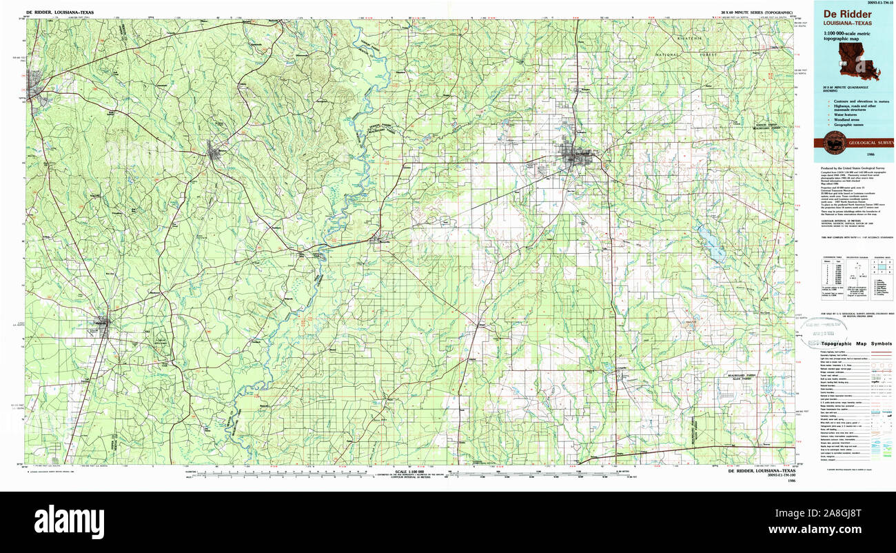 Deridder map hires stock photography and images Alamy