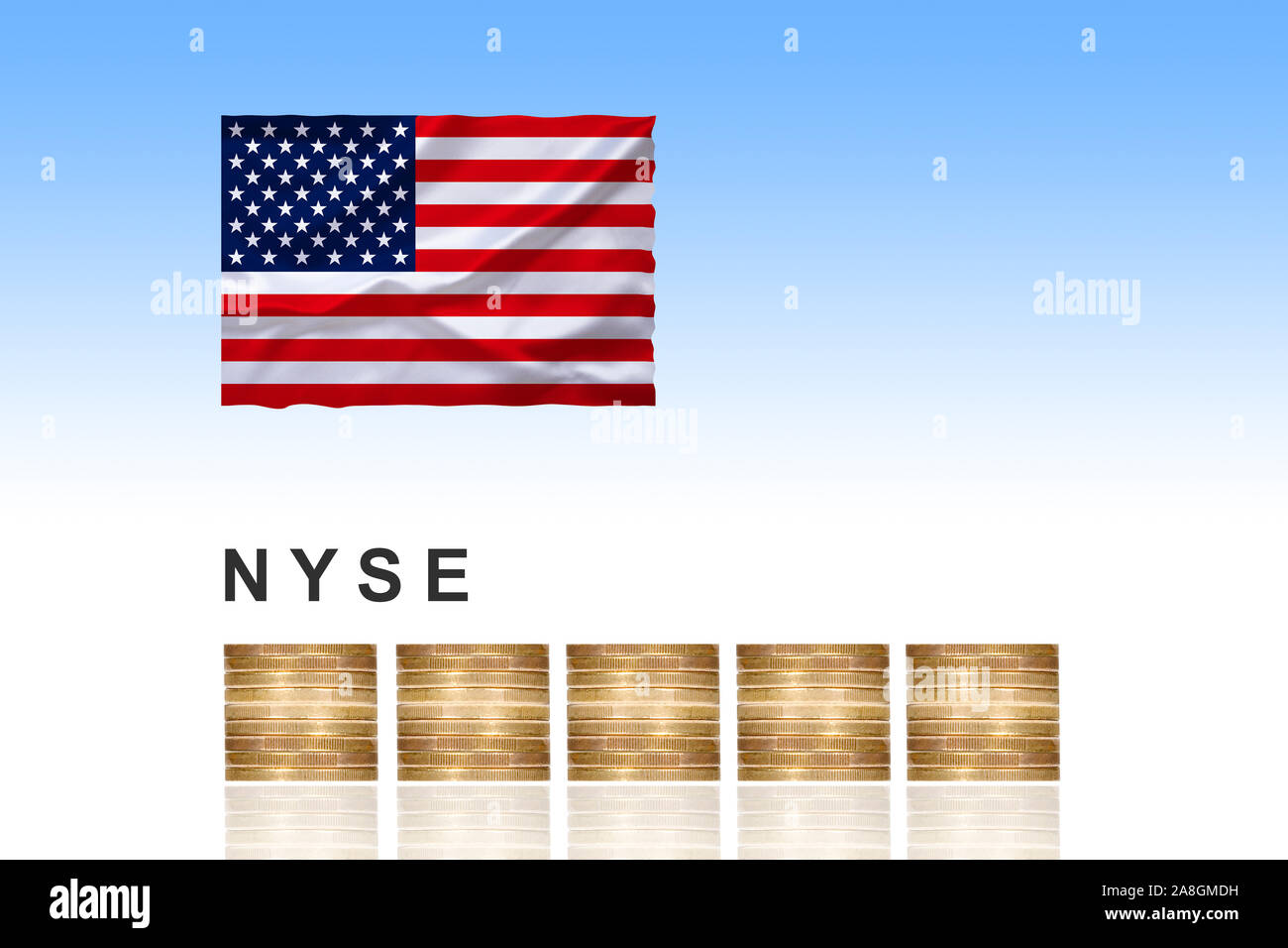 NYSE, New York Stock Exchange, Grösste, Böre, USA, New, York, Aktienhandel, Wertpapierbörse, „Wall Street“, US-Dollar, Staatsanleihen, Stock Photo