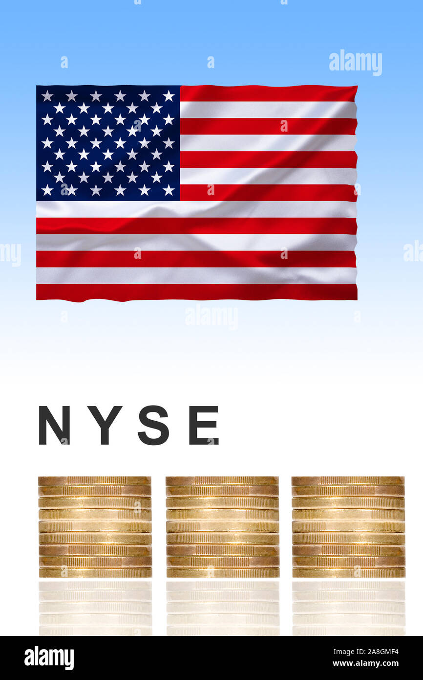 NYSE, New York Stock Exchange, Grösste, Böre, USA, New, York, Aktienhandel, Wertpapierbörse, „Wall Street“, US-Dollar, Staatsanleihen, Stock Photo