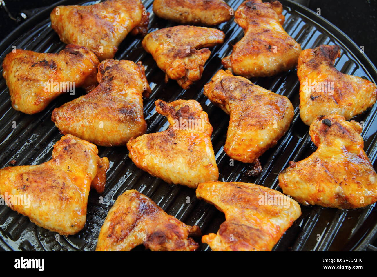Chicken wings on the grill Stock Photo Alamy