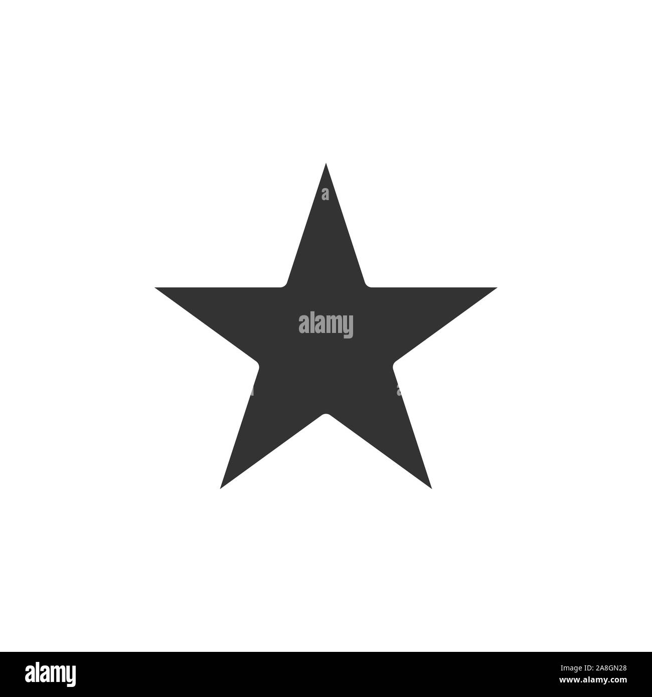 Star icon in flat style. Shape vector illustration on white isolated ...