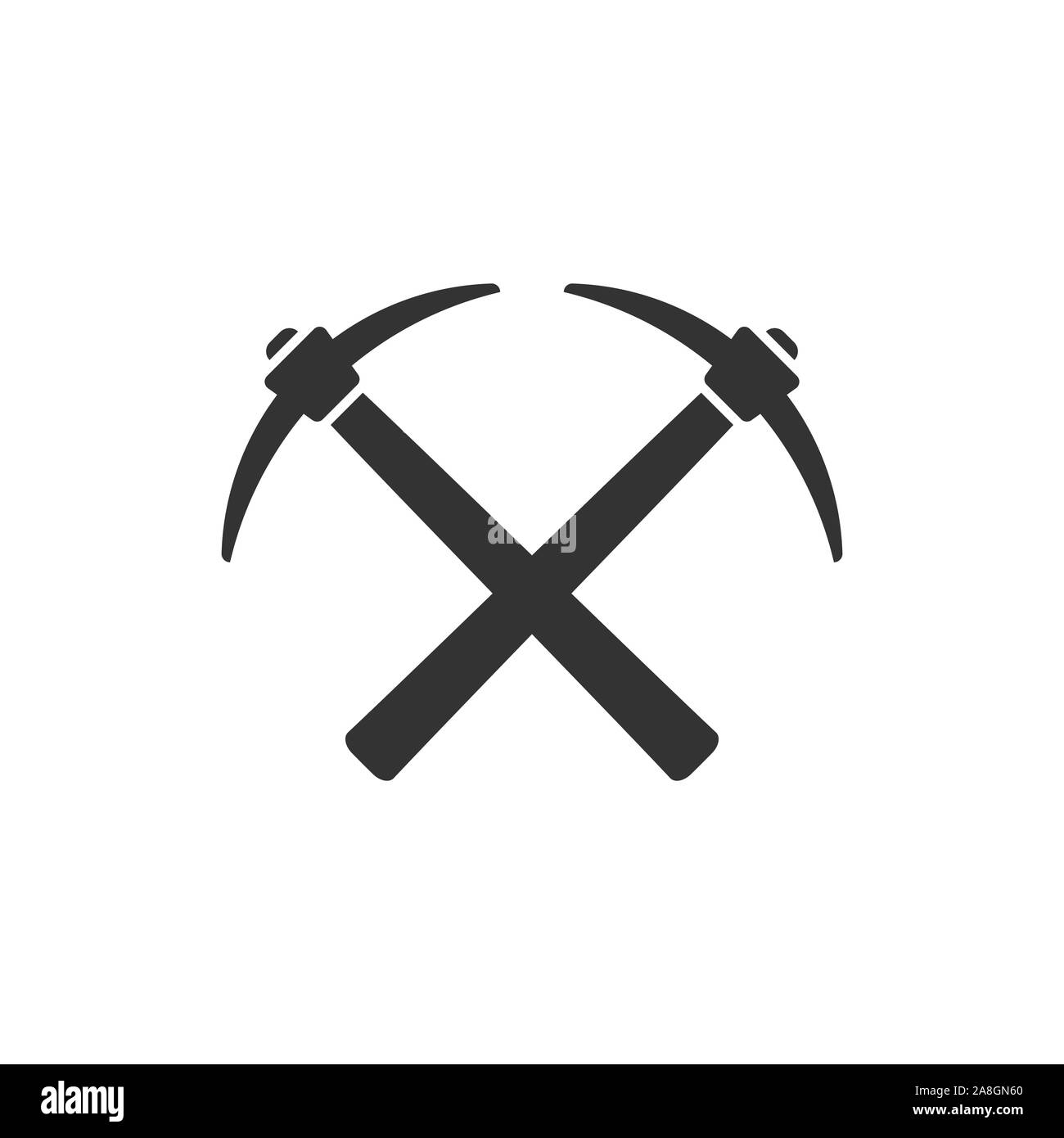 Axe icon in flat style. Lumberjack vector illustration on white ...