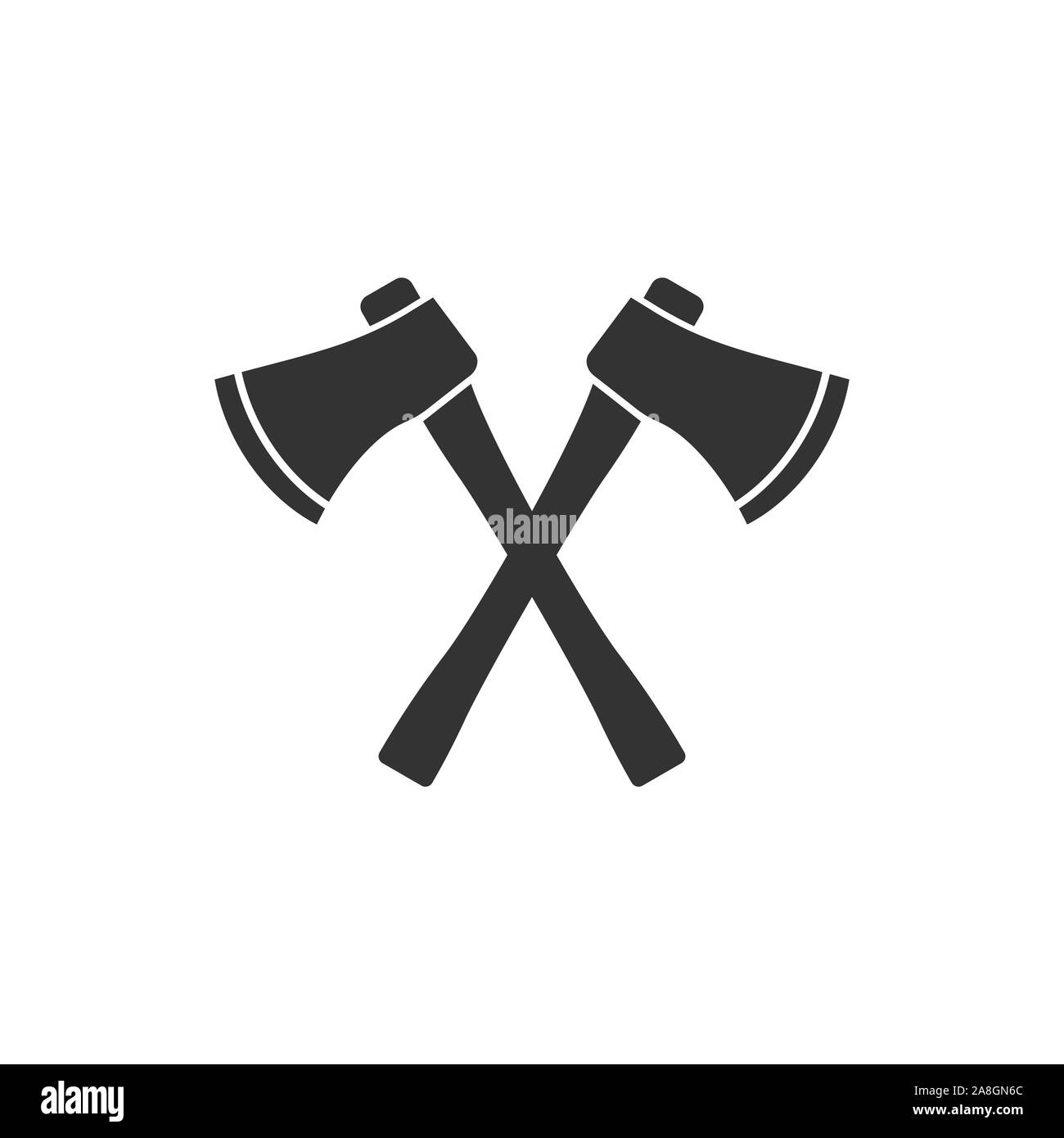 Axe icon in flat style. Lumberjack vector illustration on white ...