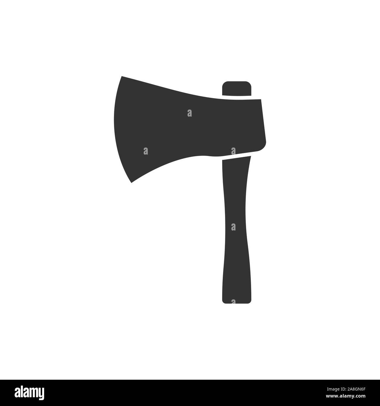 Axe icon in flat style. Lumberjack vector illustration on white ...