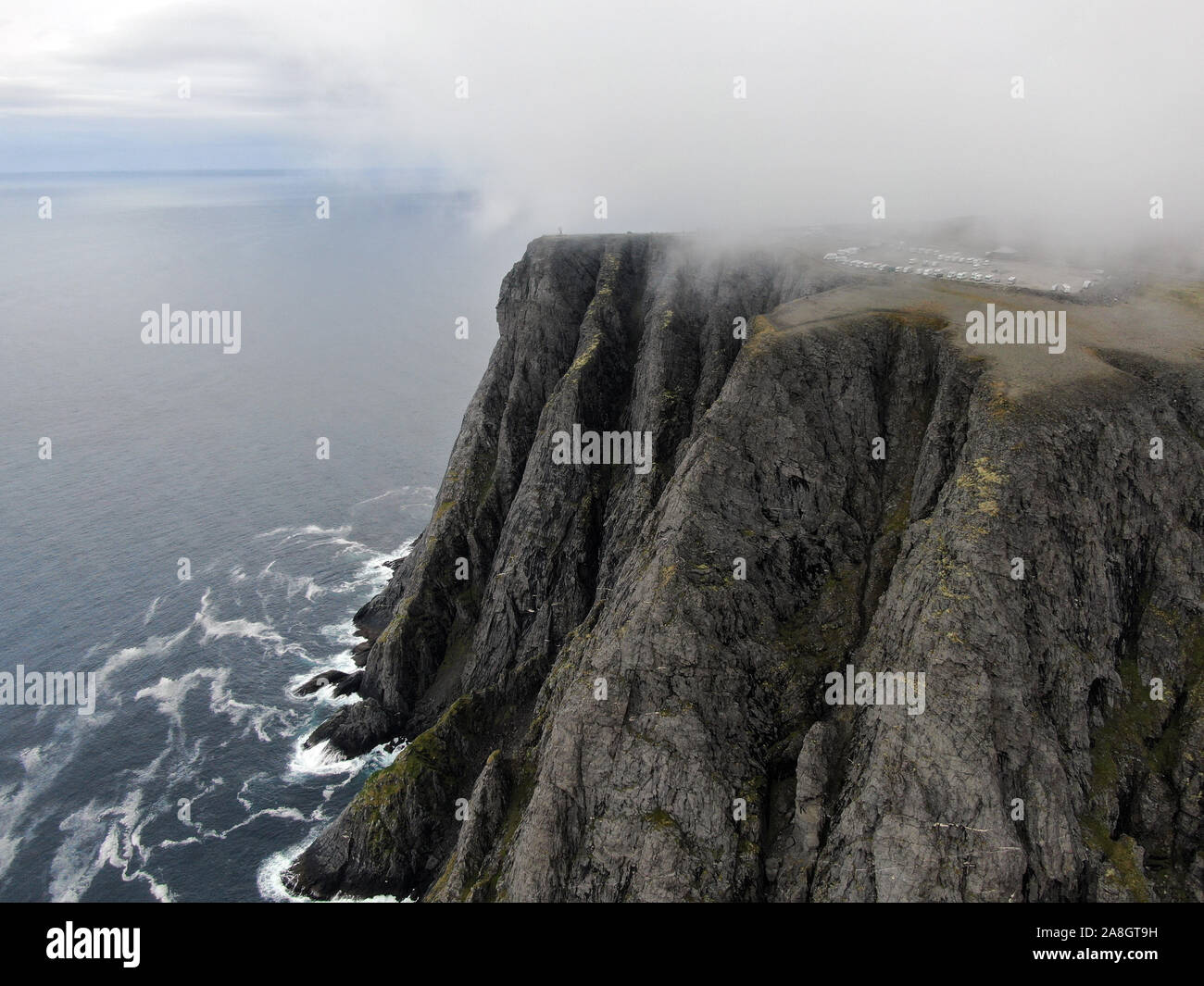 Nordkapp Cliff, Norway Stock Photo