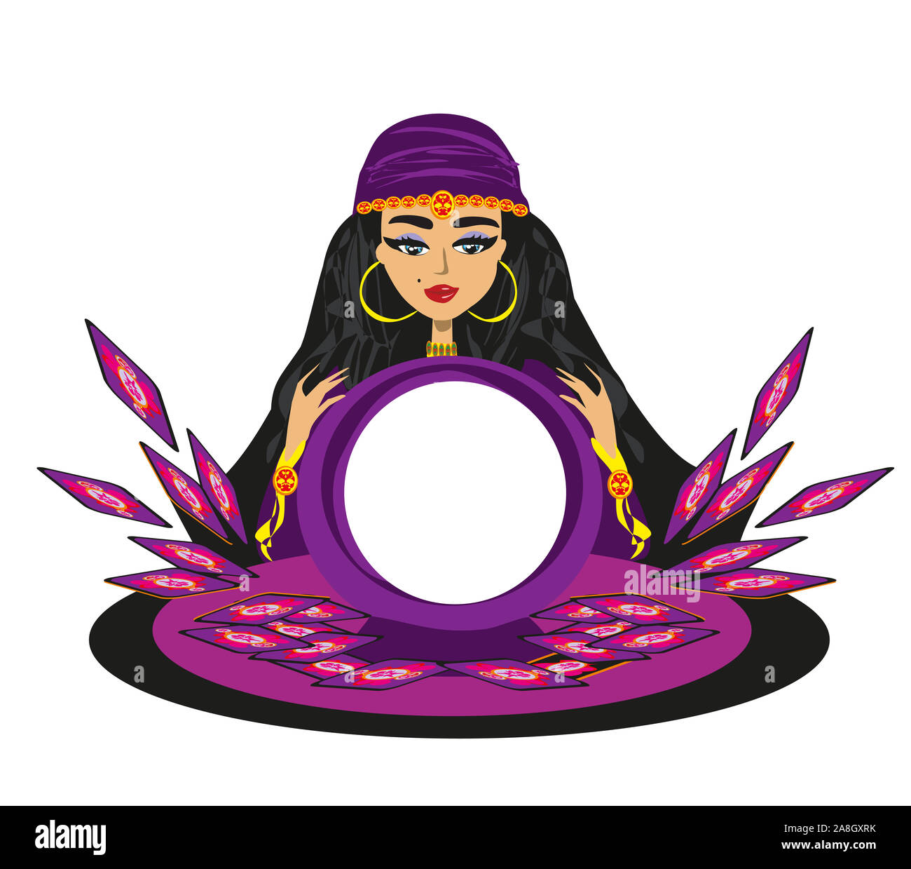 Fortune teller woman Stock Photo Alamy