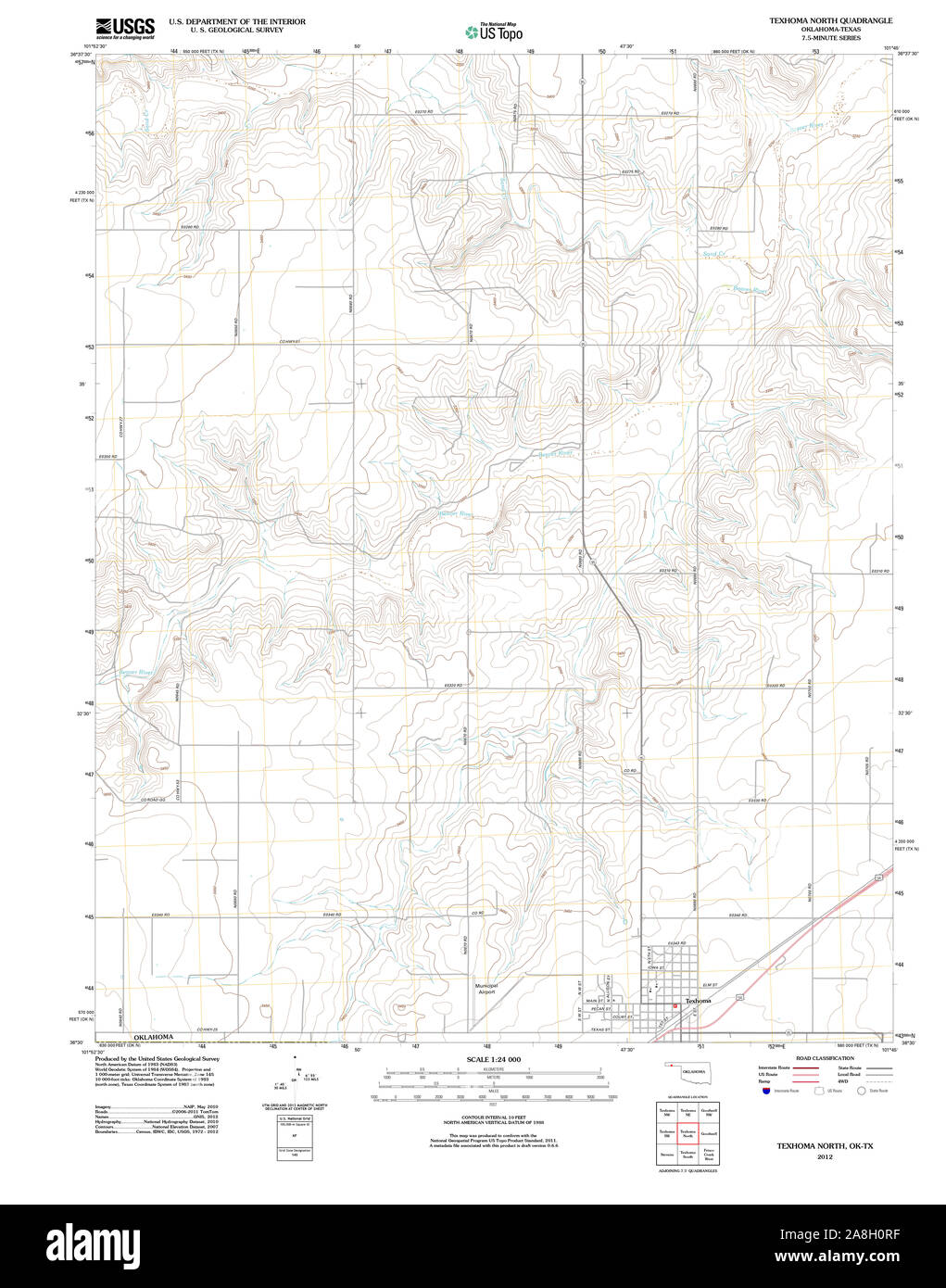 Texhoma map hi-res stock photography and images - Alamy