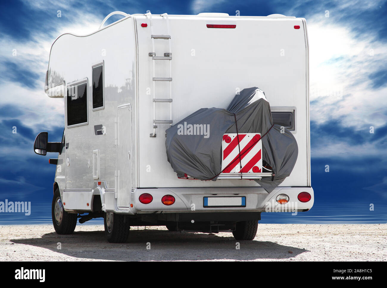 motorhome with fantastic view of the sea Stock Photo - Alamy