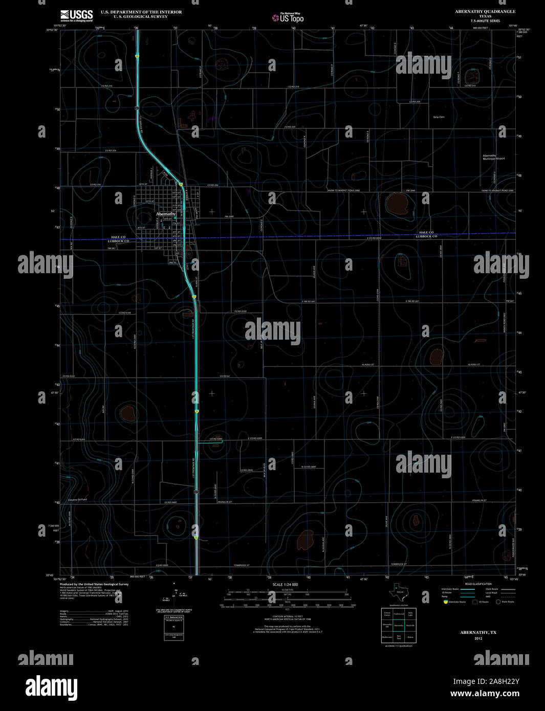 Abernathy texas map hires stock photography and images Alamy